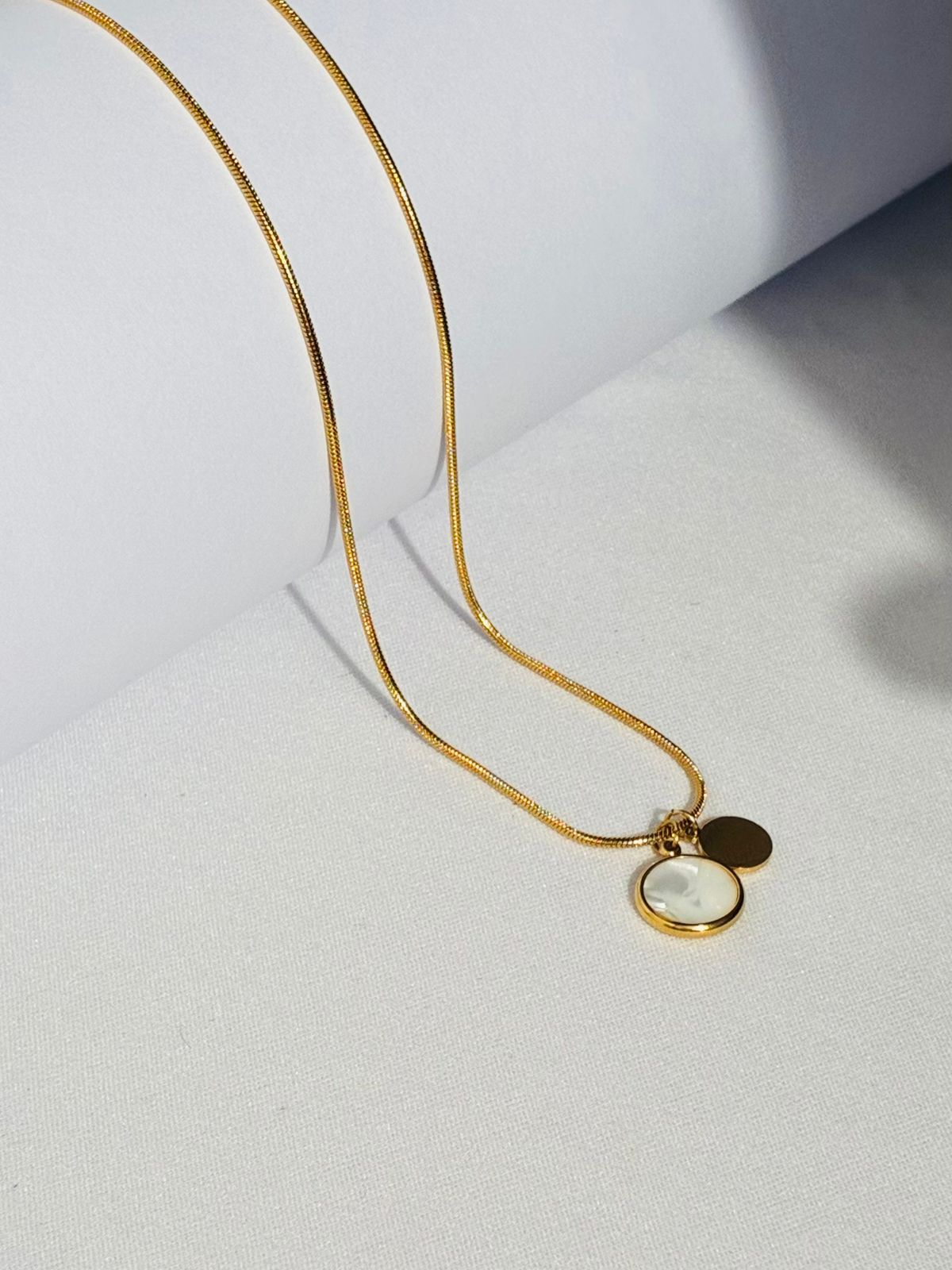 Mother of Pearl Double Pendant Necklace