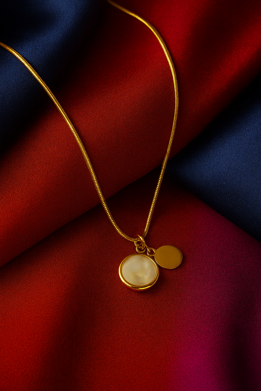 Mother of Pearl Double Pendant Necklace