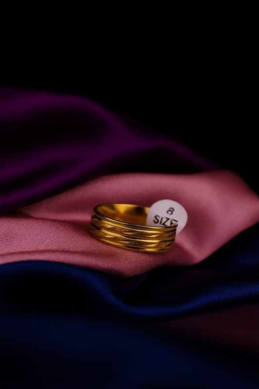 Textured Gold Band Ring