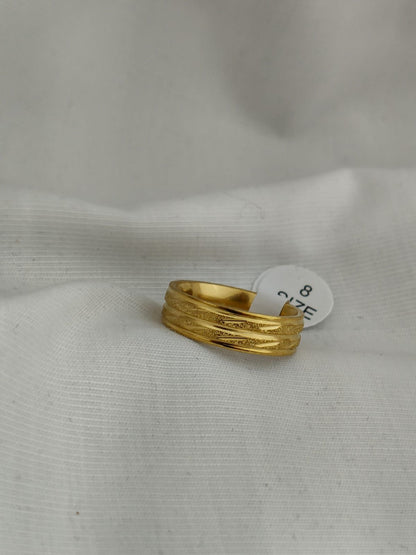 Textured Gold Band Ring
